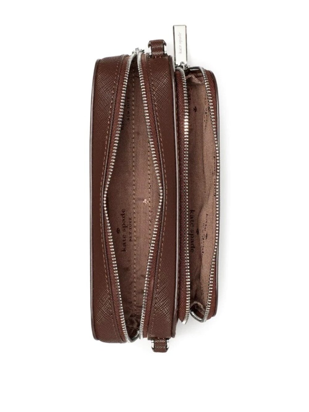 New Kate Spade Staci Mini Crossbody Bag Saffiano Hot Fudge - Picture 2 of 5